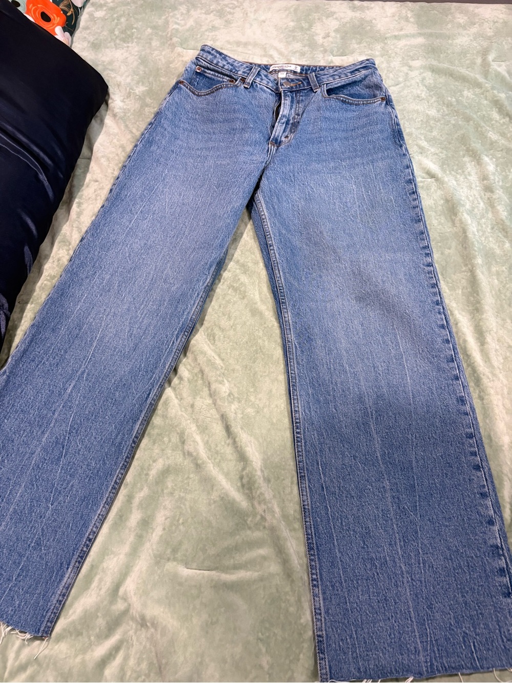 Abercrombie & Fitch Wide-Leg Blue Denim Jeans